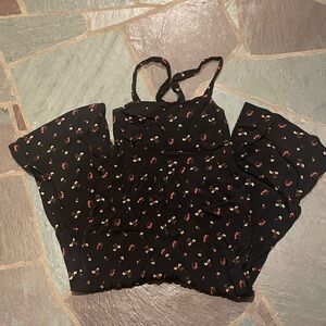 Madewell Black Floral Jumpsuit